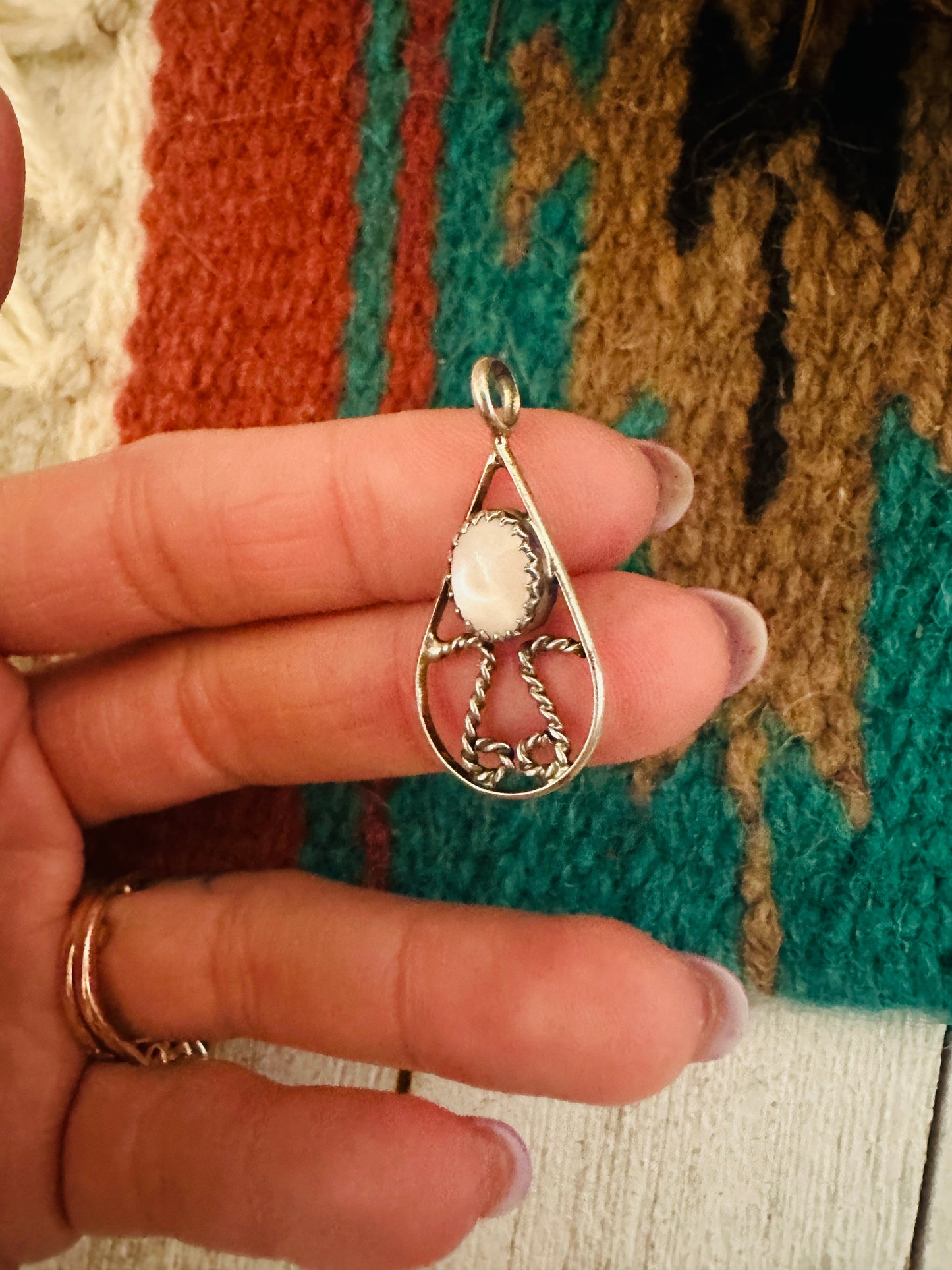 Handcrafted Mother of Pearl & Sterling Silver Pendant