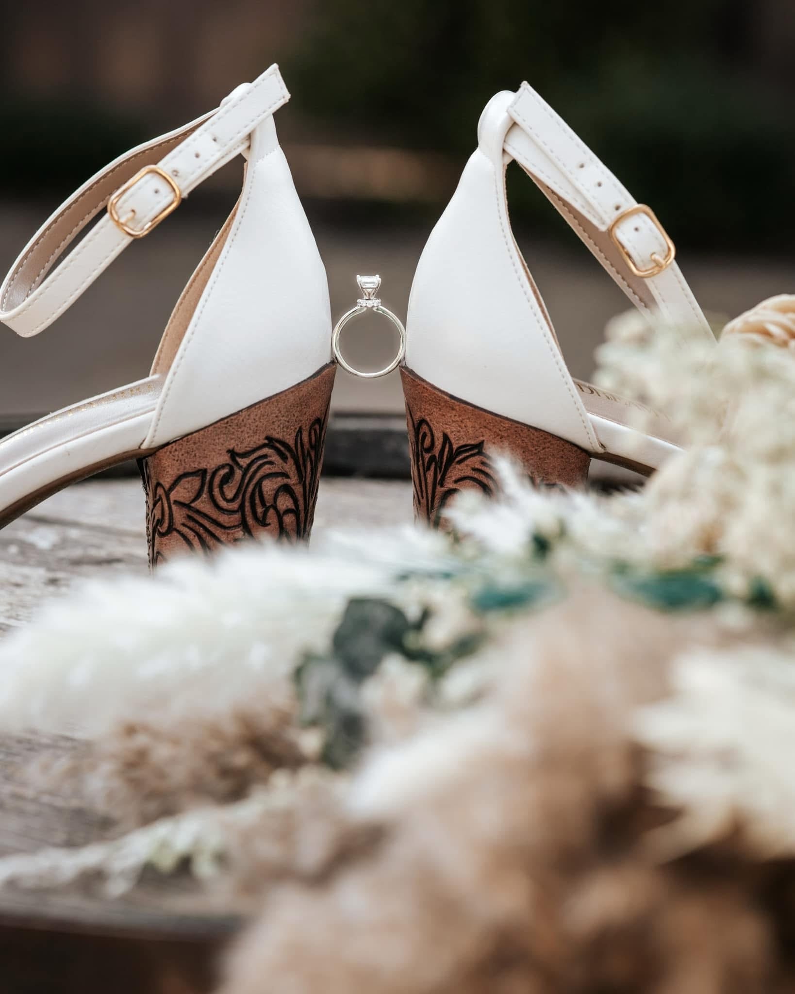 Custom Leather Tooled Heels – A Western Wedding Co