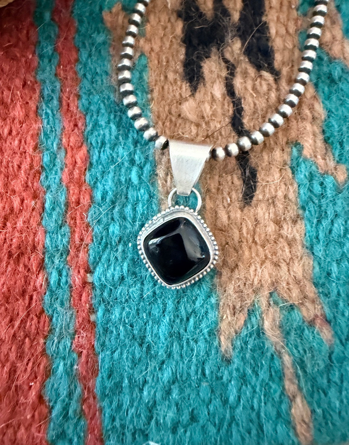 Handcrafted Sterling Silver & Onyx Pendant