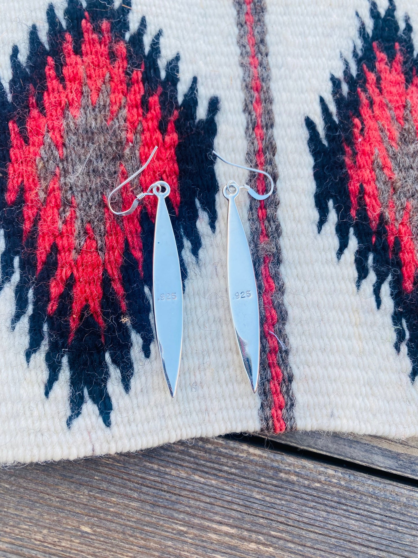 Handcrafted Multi Stone & Sterling Silver Inlay Dangle Earrings