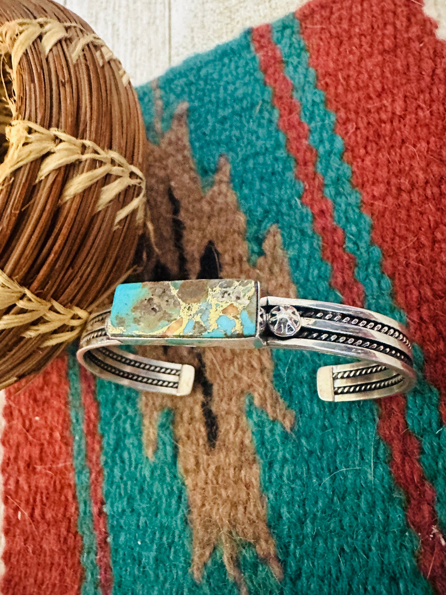 Handcrafted Spice & Sterling Silver Cuff Bracelet