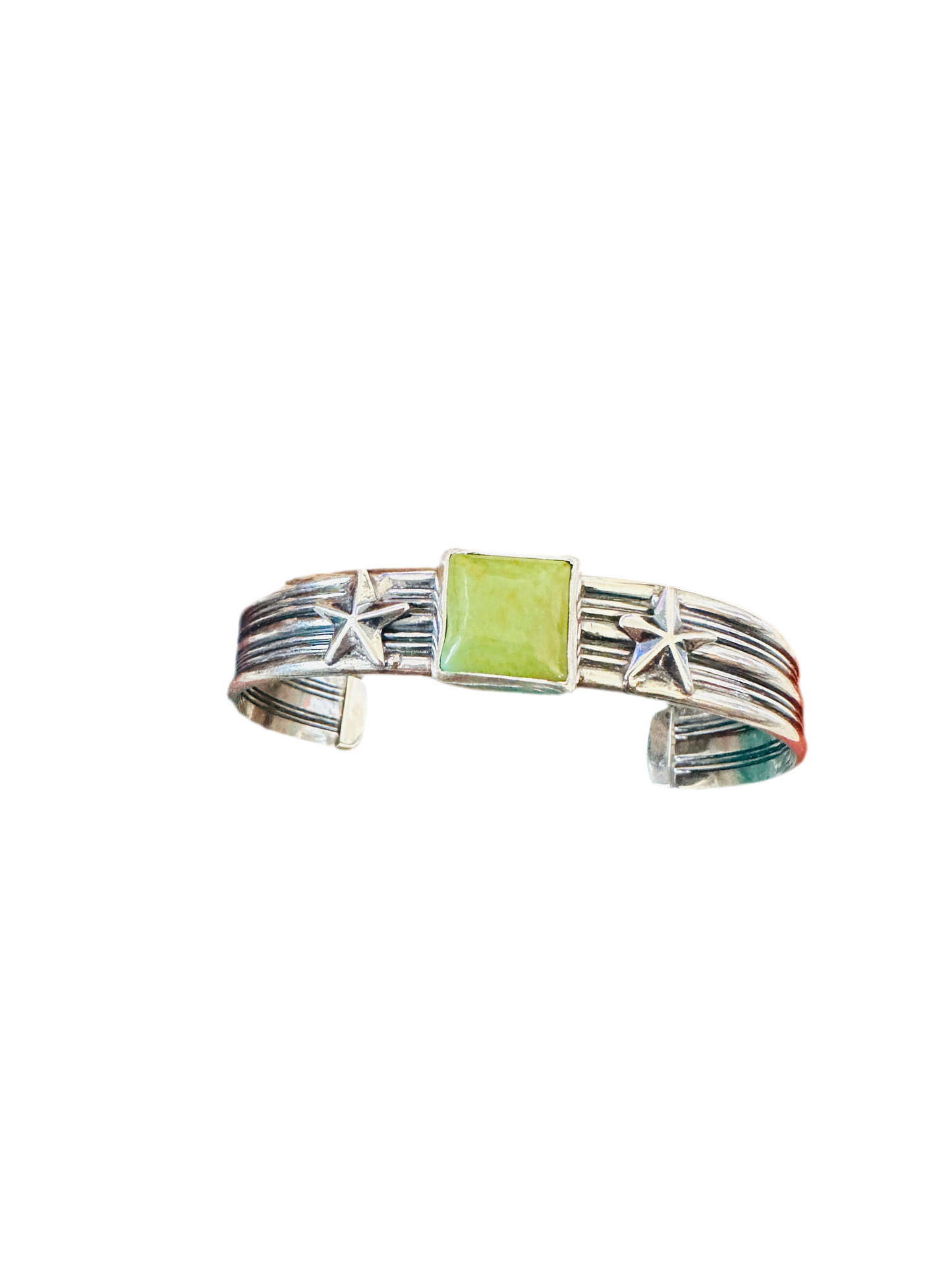 Handcrafted Sterling Silver & Turquoise Star Cuff Bracelet