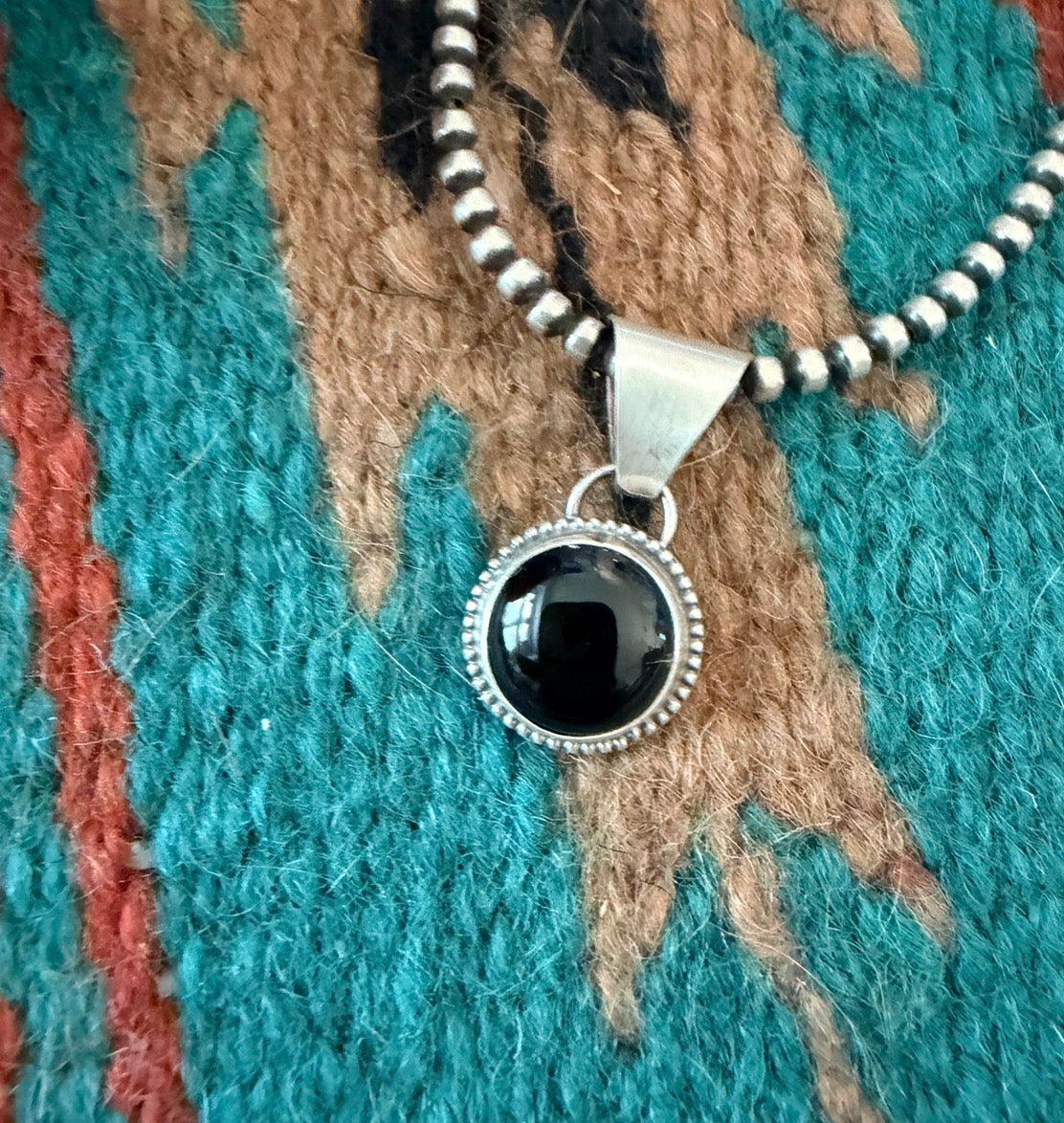 Handcrafted Sterling Silver & Onyx Pendant