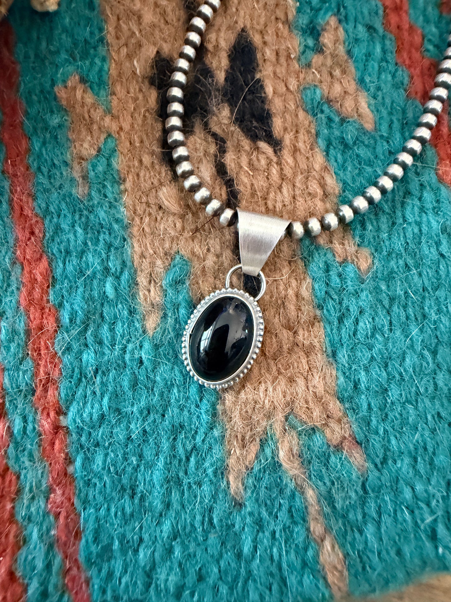 Handcrafted Sterling Silver & Onyx Pendant