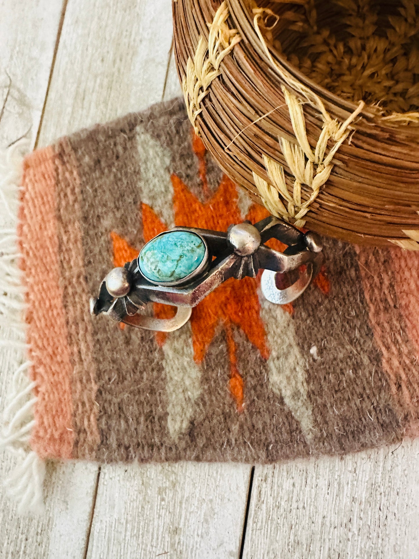 Handcrafted Sterling Silver & Turquoise Cuff Bracelet by Chimney Butte