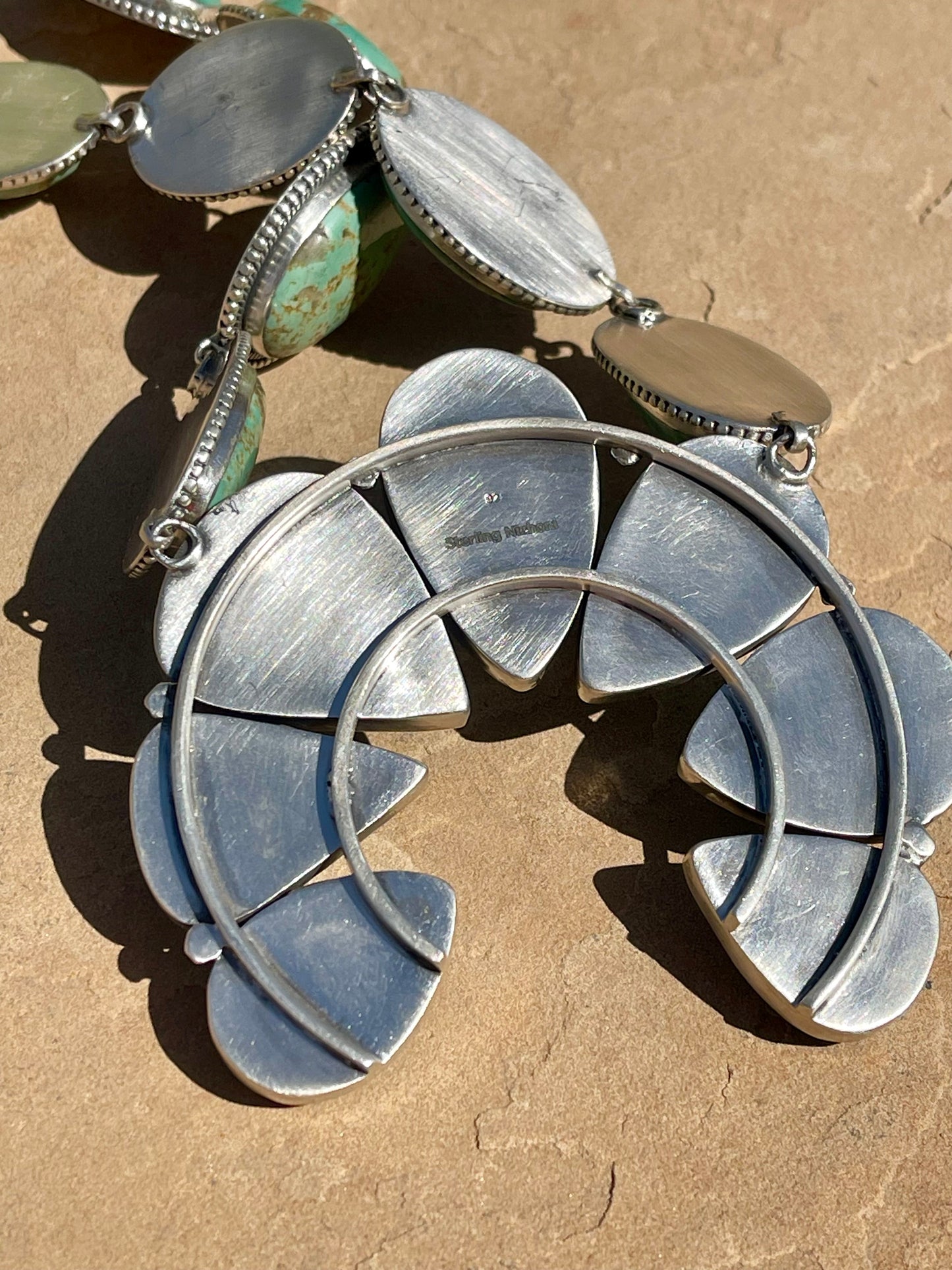 Handmade Sterling Silver & Royston Naja Necklace