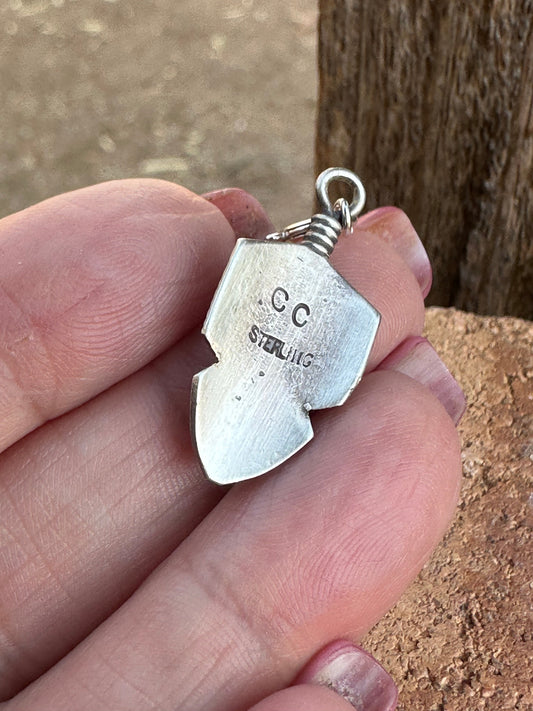 Handcrafted Crafted Sterling Silver Feather Charm