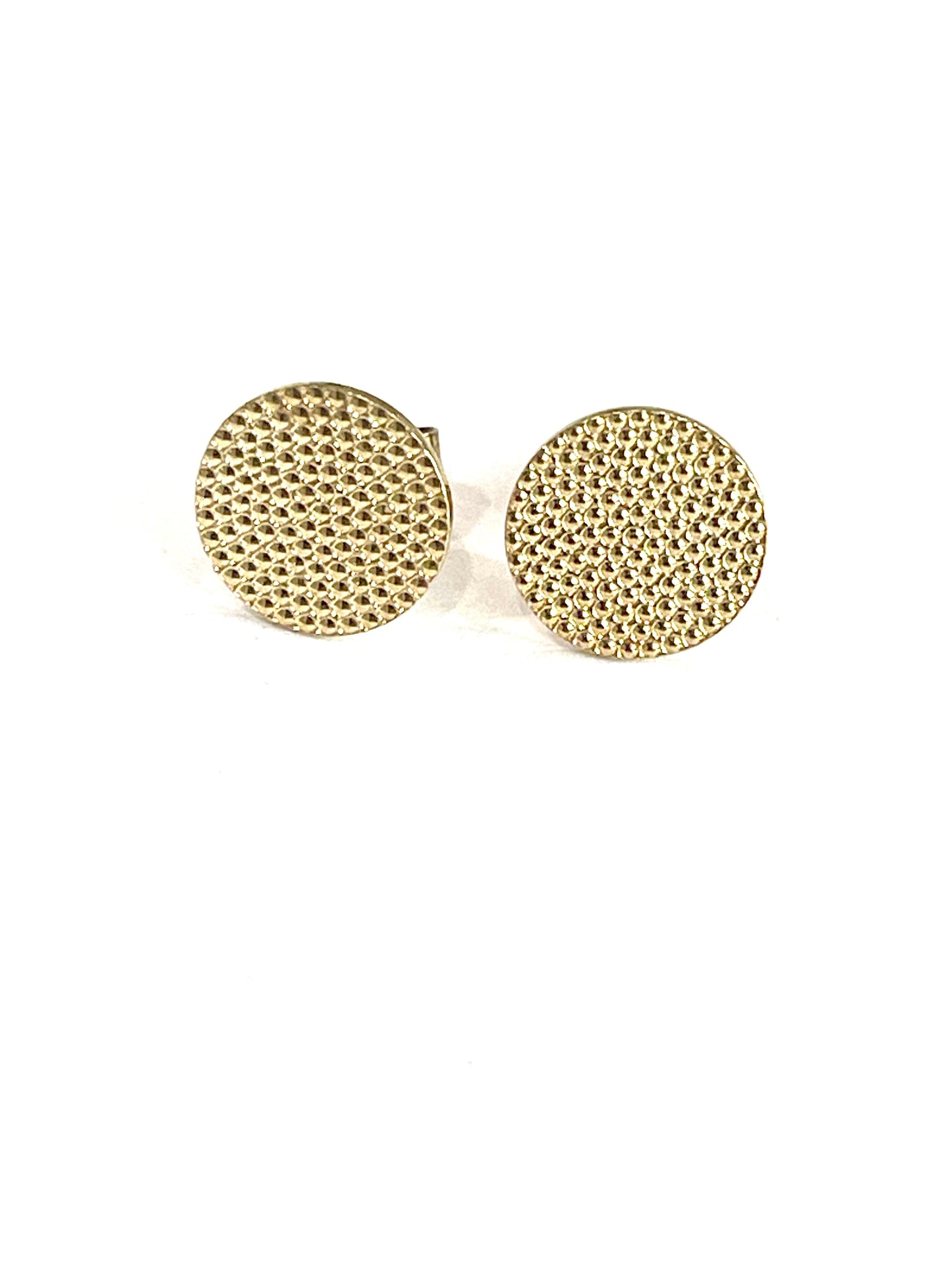Vintage Gold Plated Stud Circle Earrings