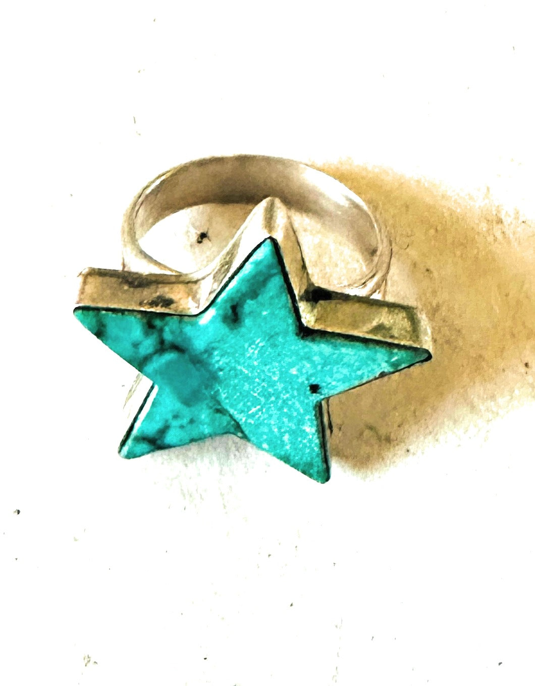 Handcrafted Sterling Silver & Turquoise Star Ring