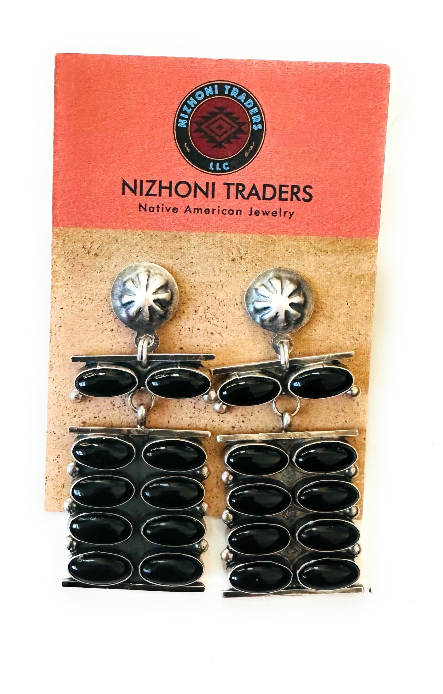 Handcrafted Onyx & Sterling Silver Dangle Earrings