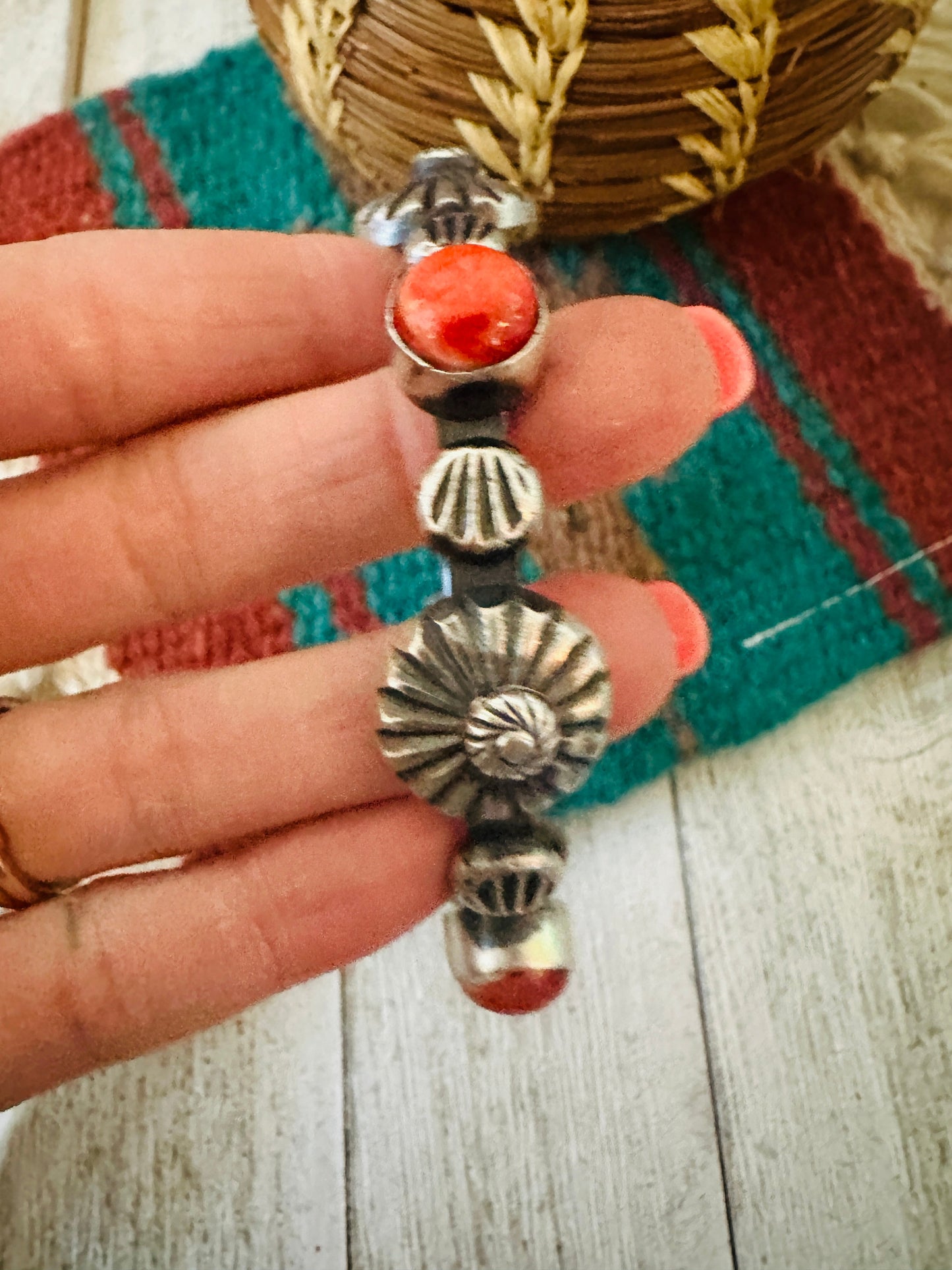 Chimney Butte Handcrafted Sterling Silver & Spiny Bangle