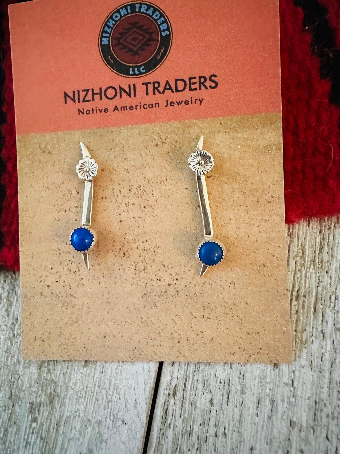 Handcrafted Lapis and Sterling Silver Dangle Earrings