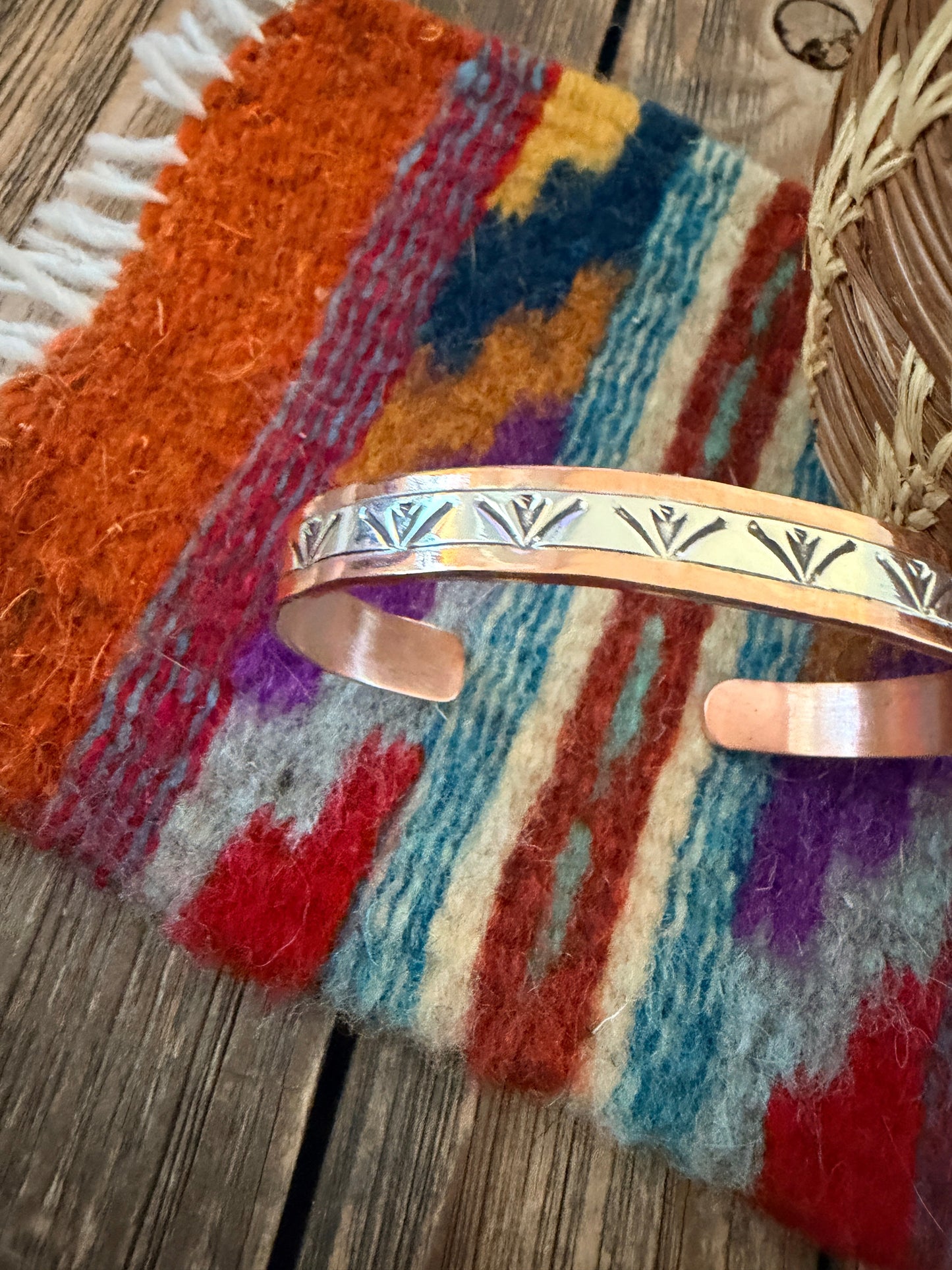 Handcrafted Copper & Sterling Silver Cuff Bracelet