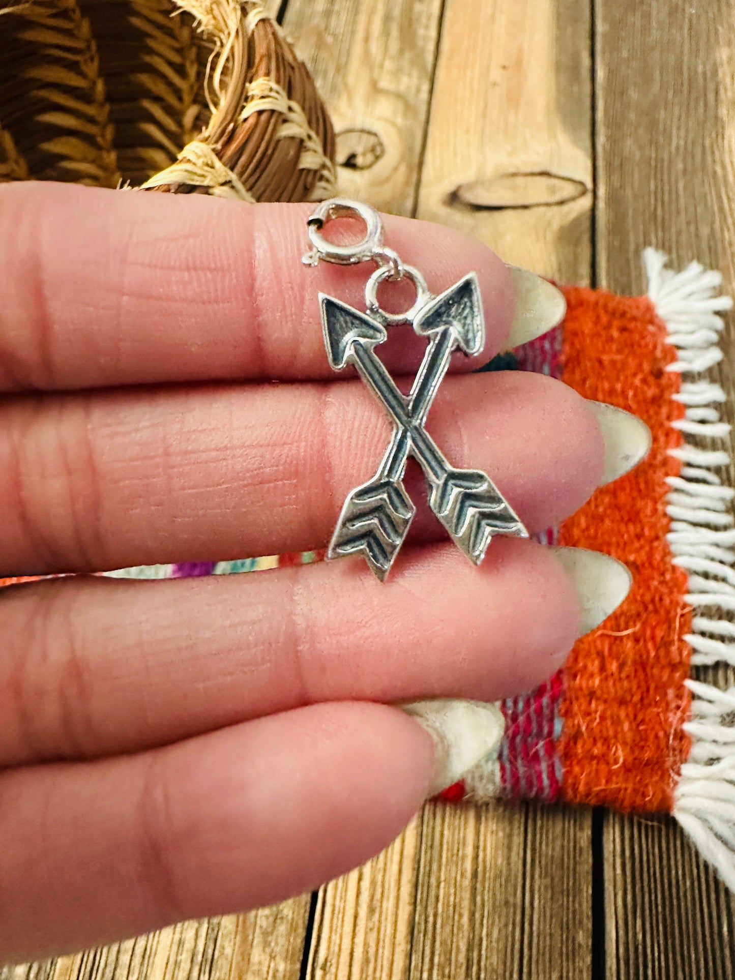 Handcrafted Sterling Silver Arrow Charm