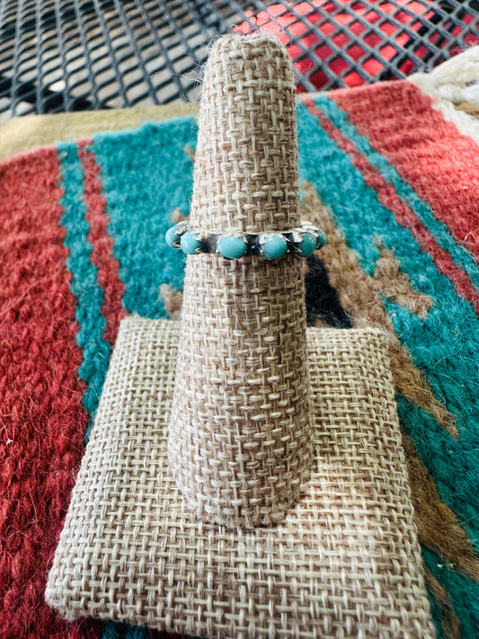 Handmade Sterling Silver & Turquoise Band Ring