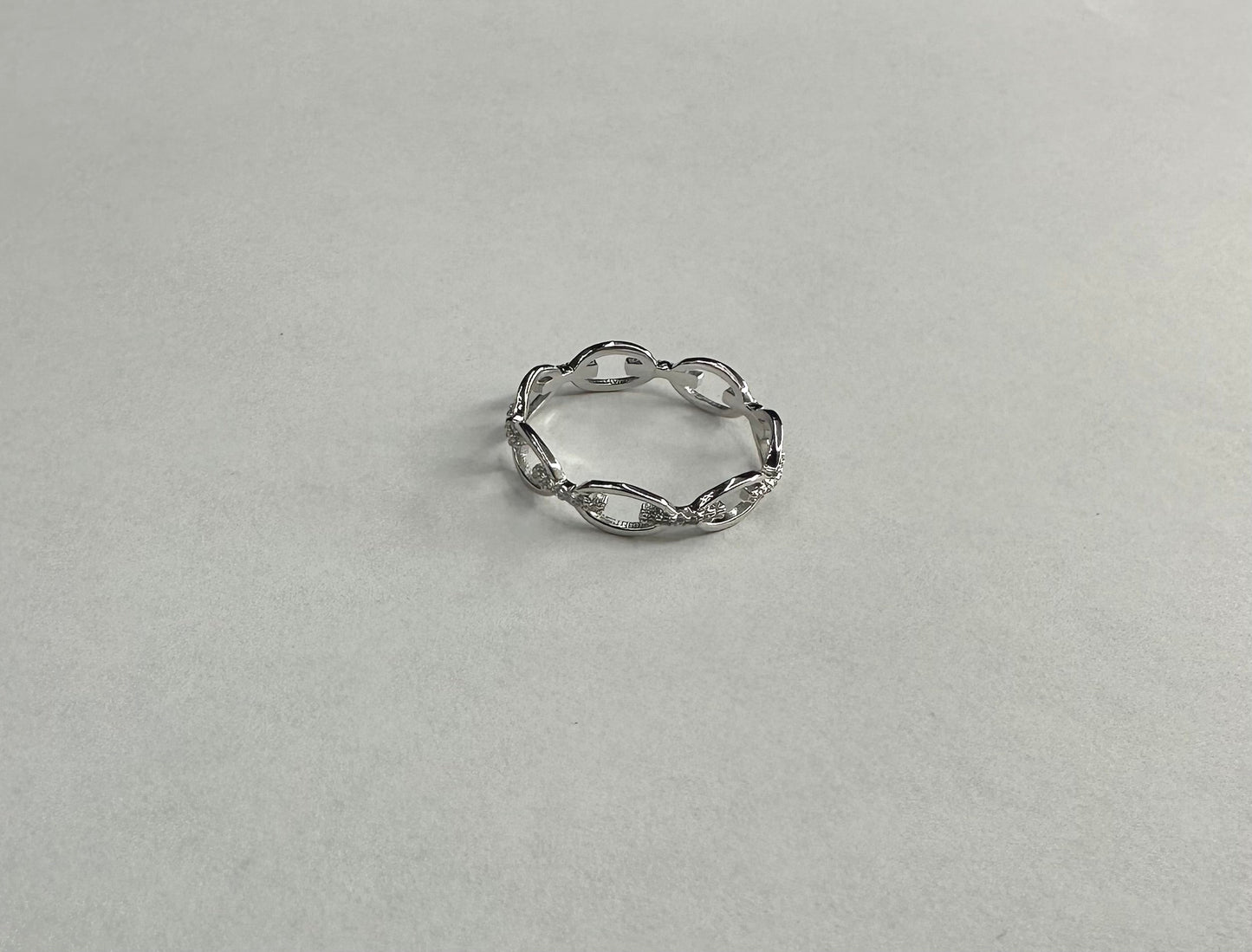 Sterling Silver Open Chain Link Ring