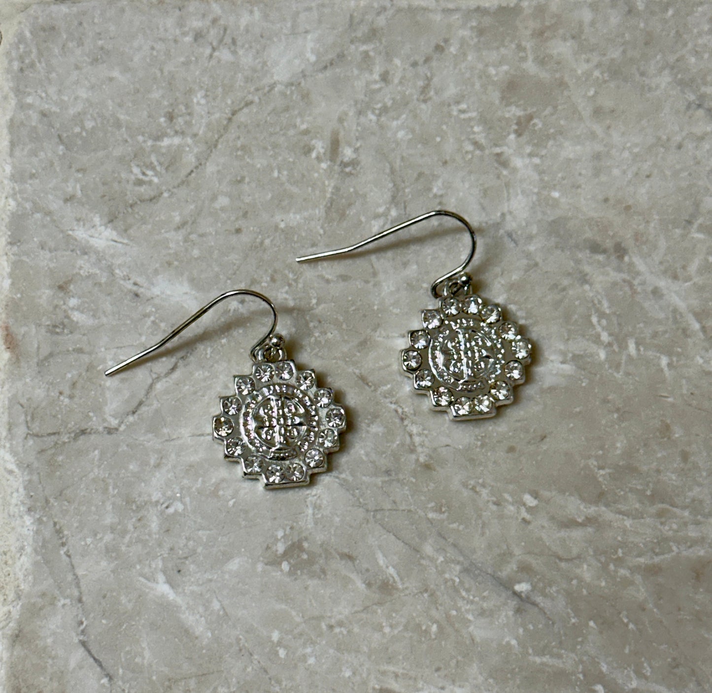 Blessed Brilliance Trinity Crystal Drop Earrings