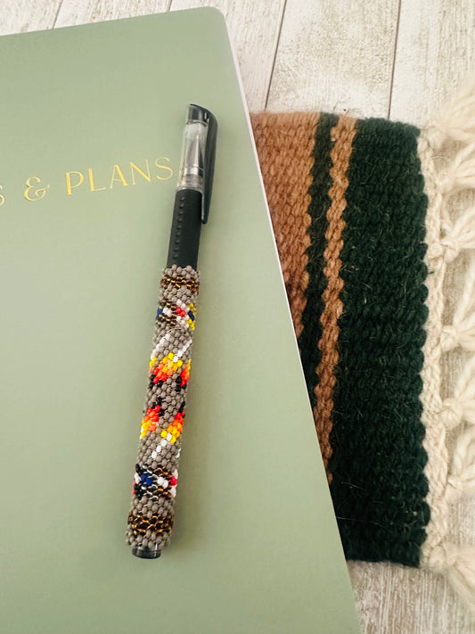 Handcrafted  Muticolor Beaded Pen