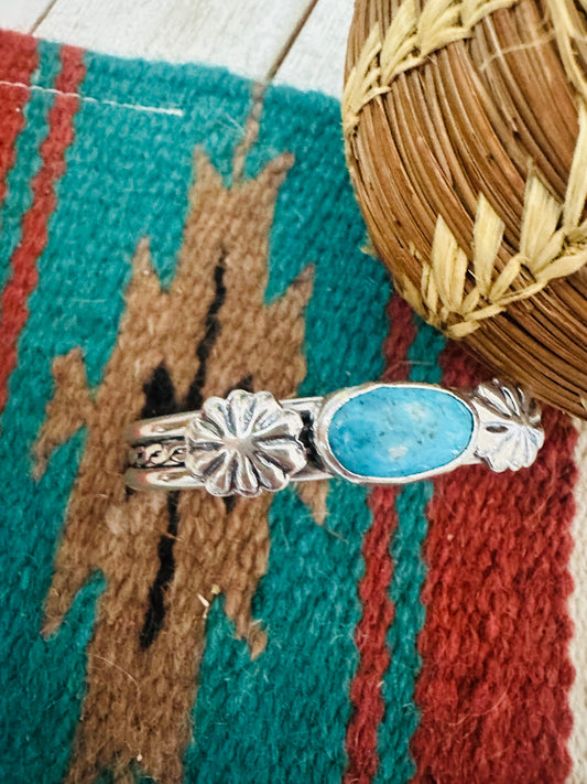 Handcrafted Turquoise & Sterling Silver Cuff Bracelet