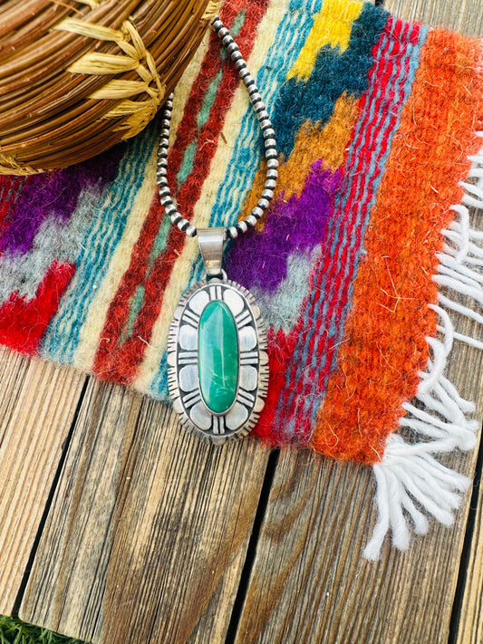 Handcrafted Sterling Silver & Variscite Pendant