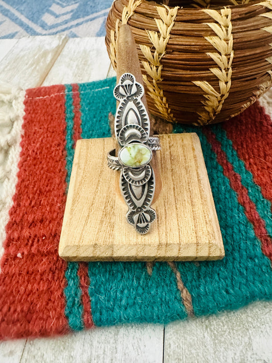 Handcrafted Sterling Silver & Palomino Turquoise Adjustable Ring