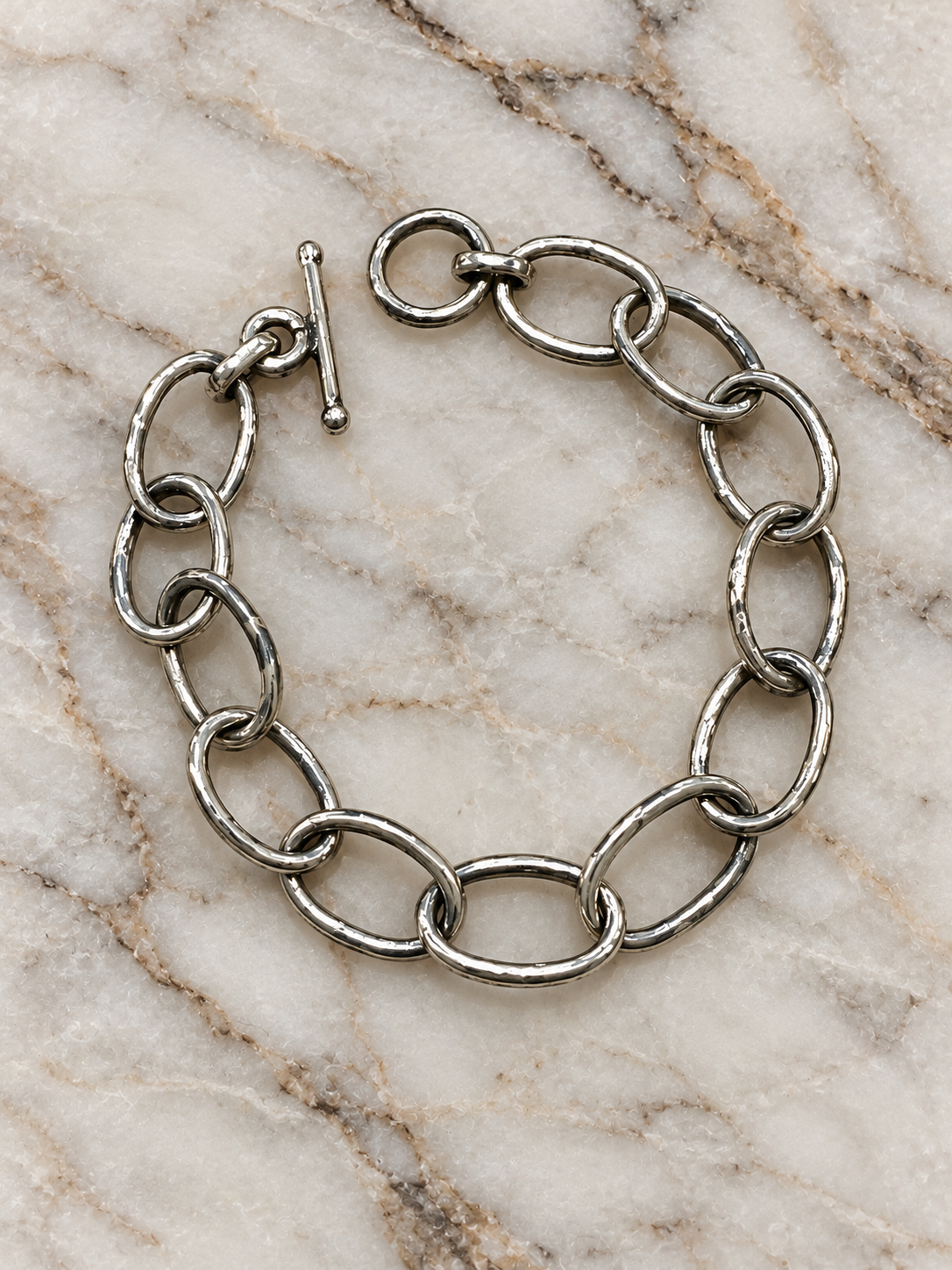 Handmade Beautiful Sterling Silver Chain Link Bracelet 8 inch