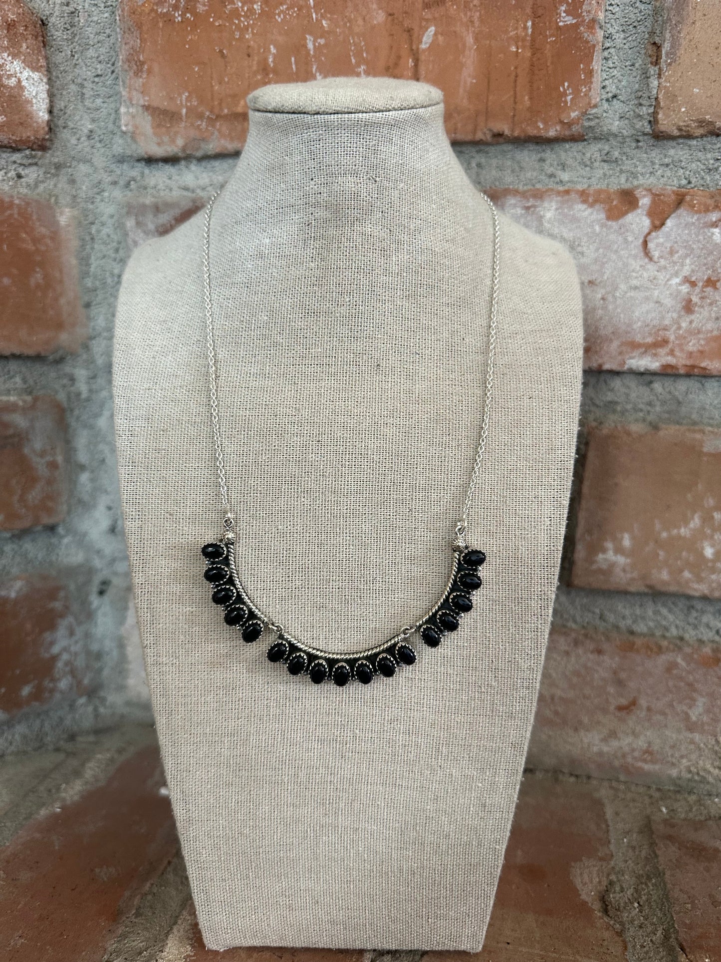 Sunset Canyon Handmade Onyx & Sterling Silver Necklace