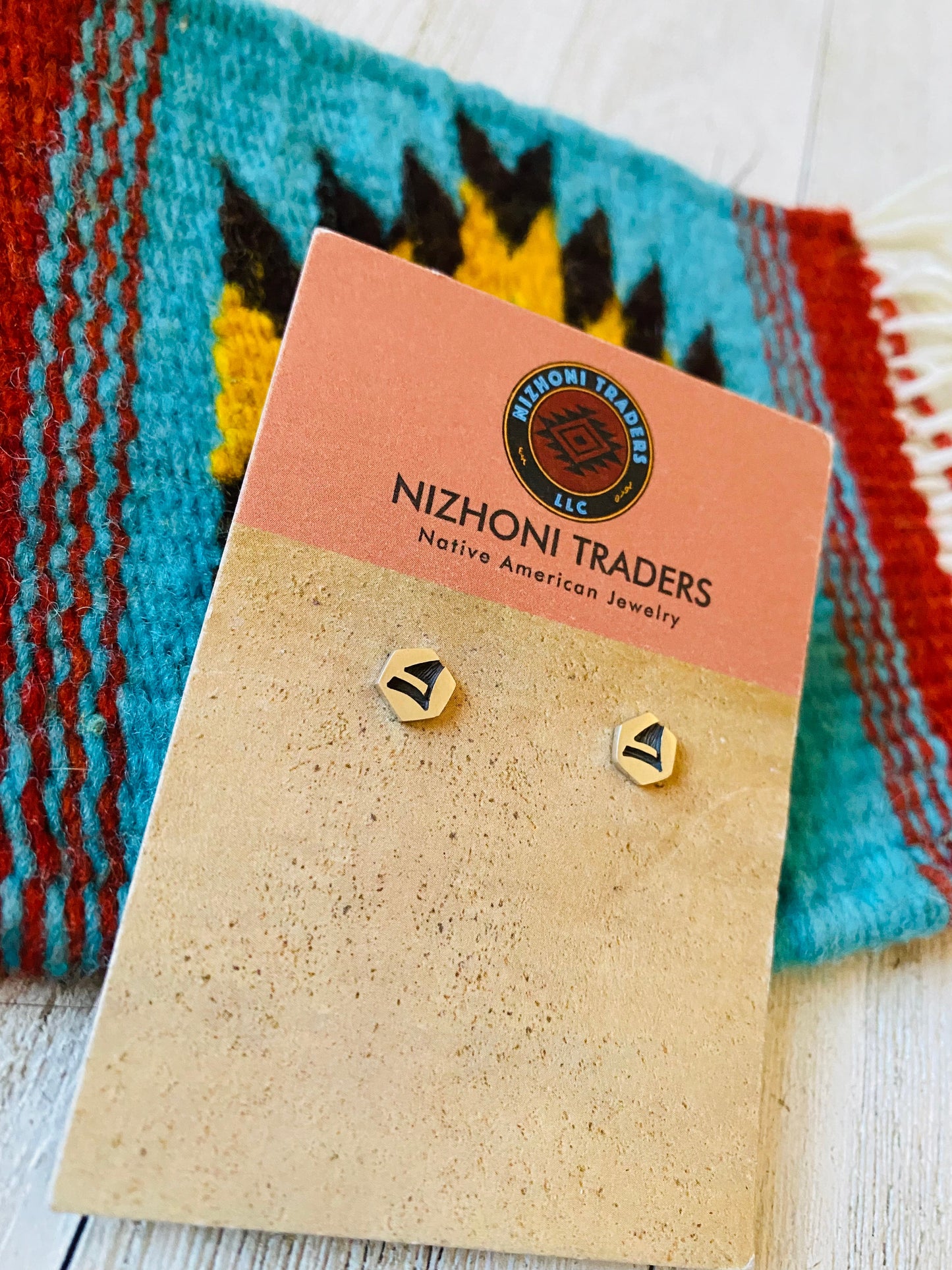 Handcrafted Overlaid Sterling Silver Stud Earrings