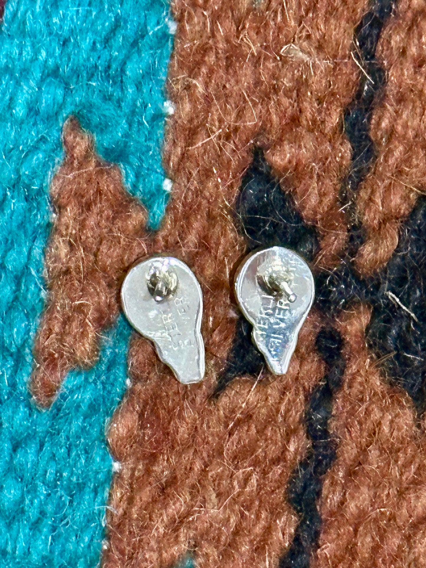Handcrafted Sterling Silver & Turquoise Stud Earrings