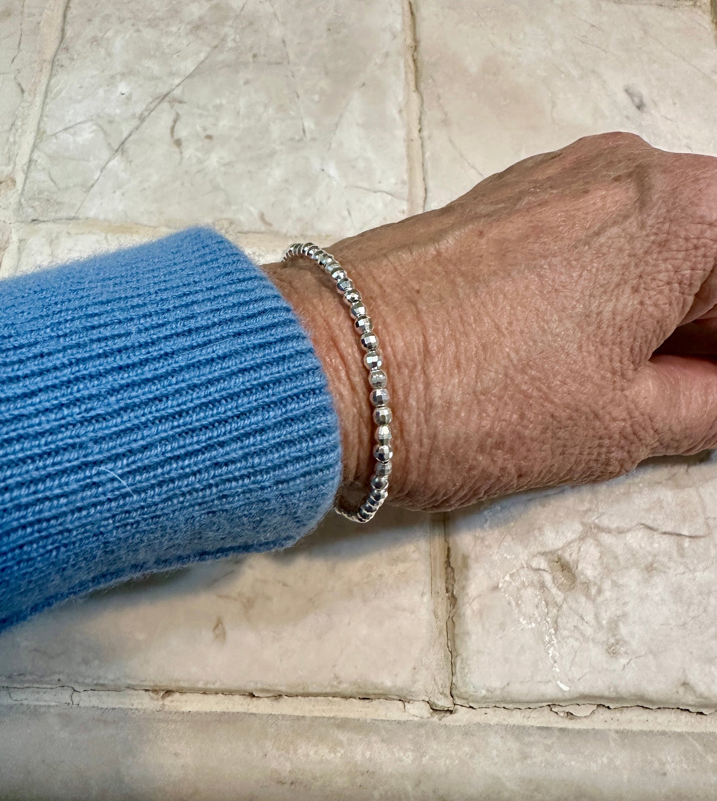 Faceted Beaded Stretch Bracelet