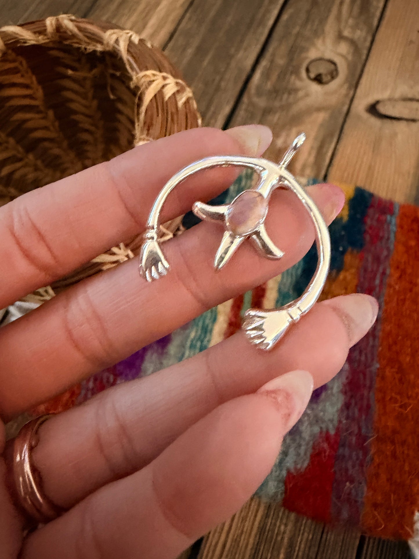 Handcrafted Sterling Silver & Opal Naja Pendant by Joseph Martinez