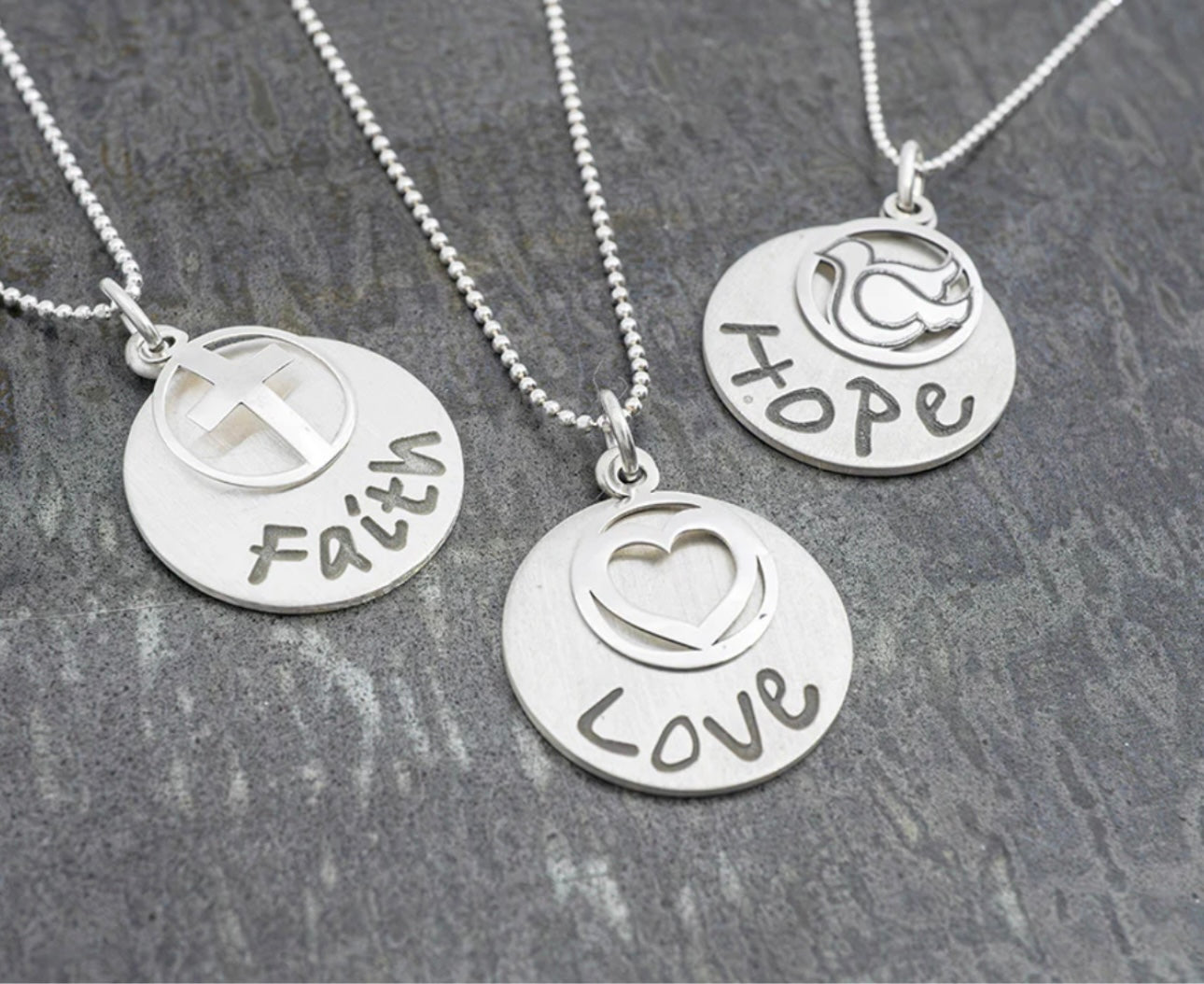 Sterling Silver Faith Pendant Necklace