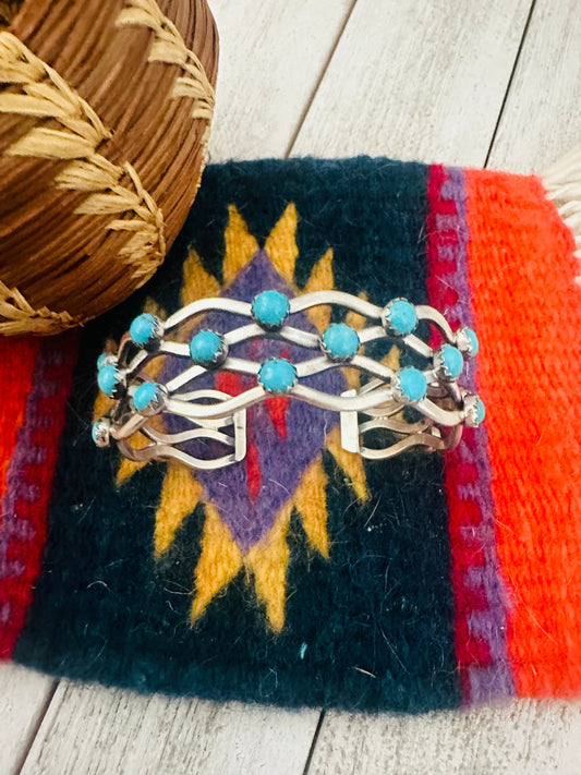 Handcrafted Turquoise & Sterling Silver Cuff Bracelet