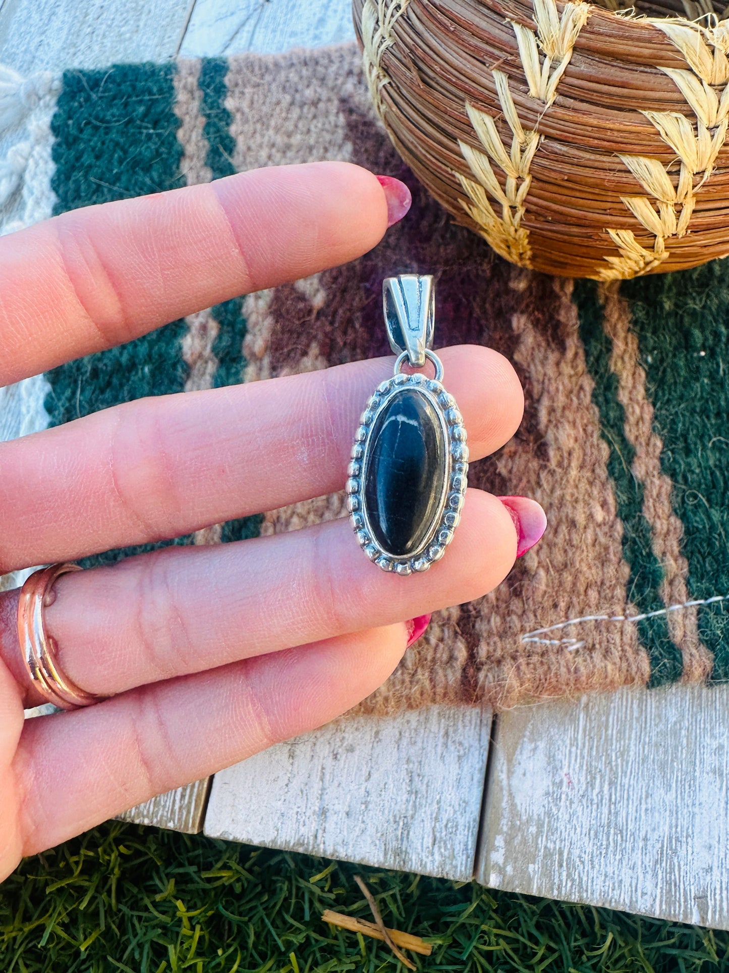 Handcrafted Sterling Silver & White Buffalo Pendant
