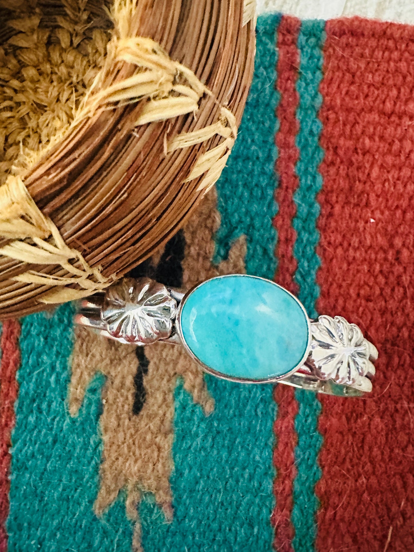 Handcrafted Turquoise & Sterling Silver Cuff Bracelet