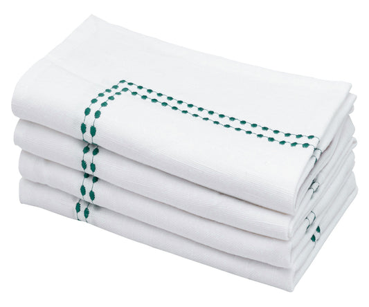 Green Cloth Napkins - Pearls Napkins