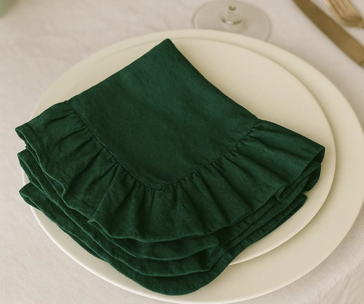 Cotton Table Napkins - Evergreen
