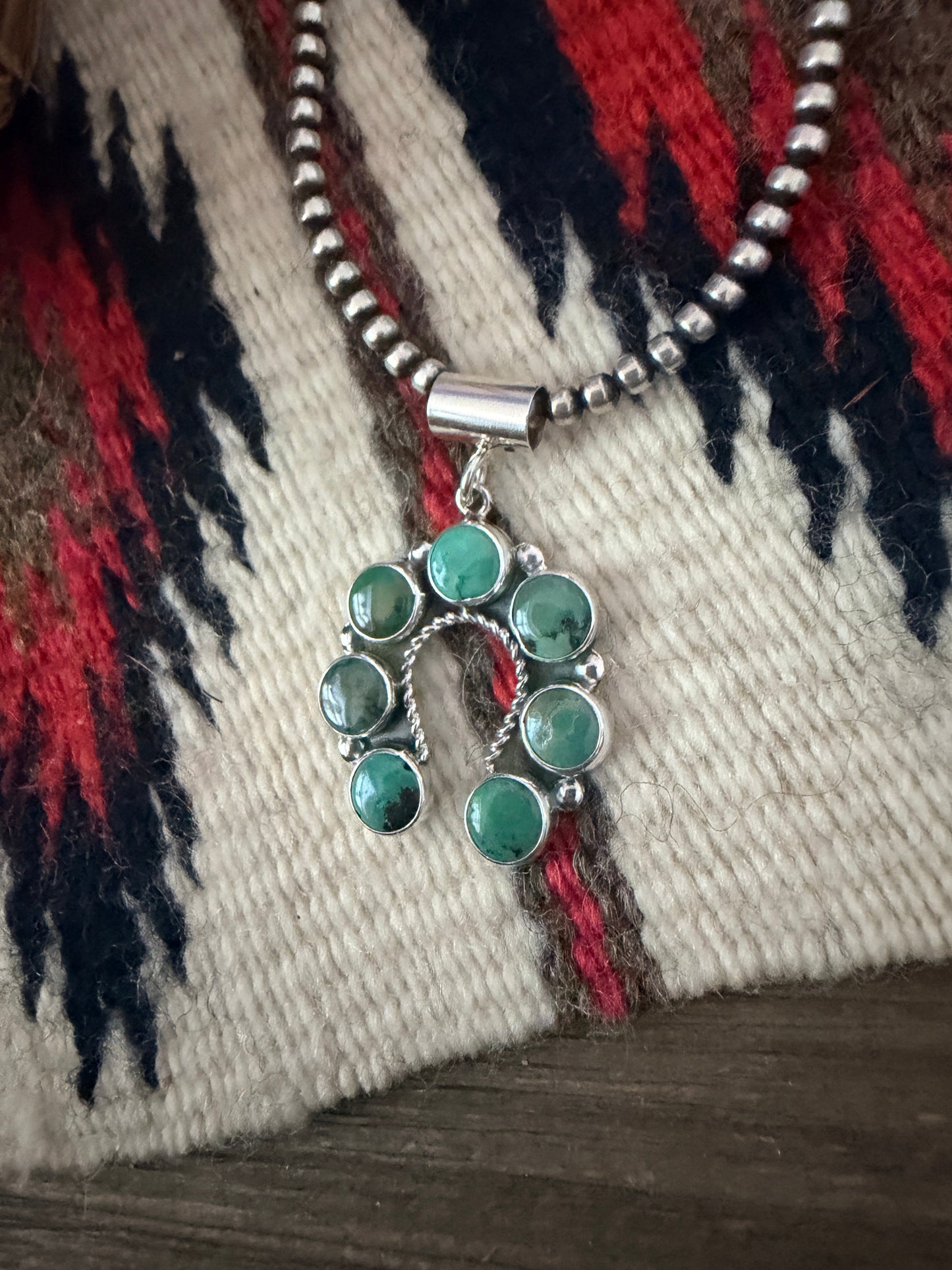 Handcrafted Sterling Silver & Turquoise Naja Pendant by Martin Perry