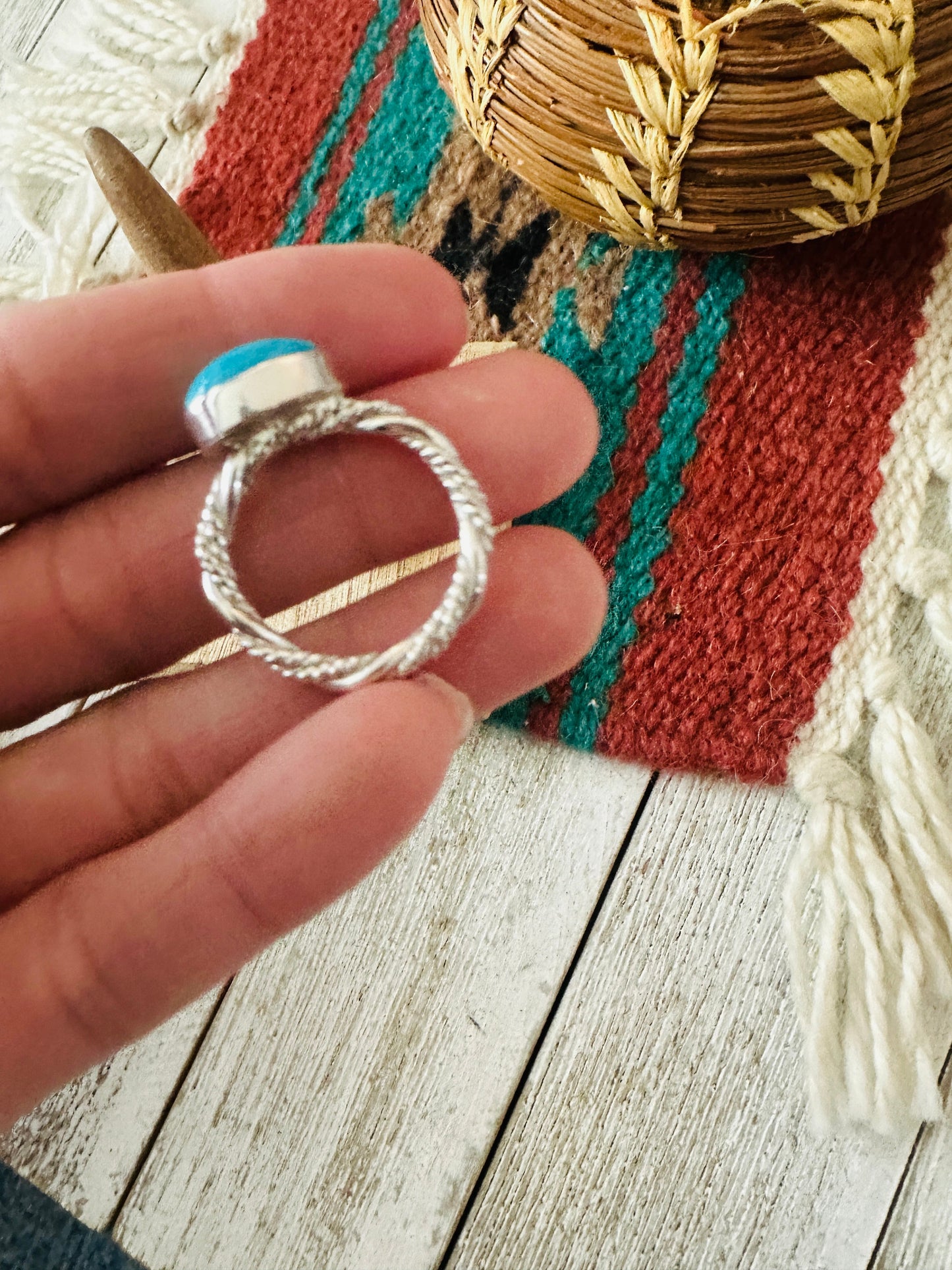 Handcrafted Turquoise & Sterling Silver Ring