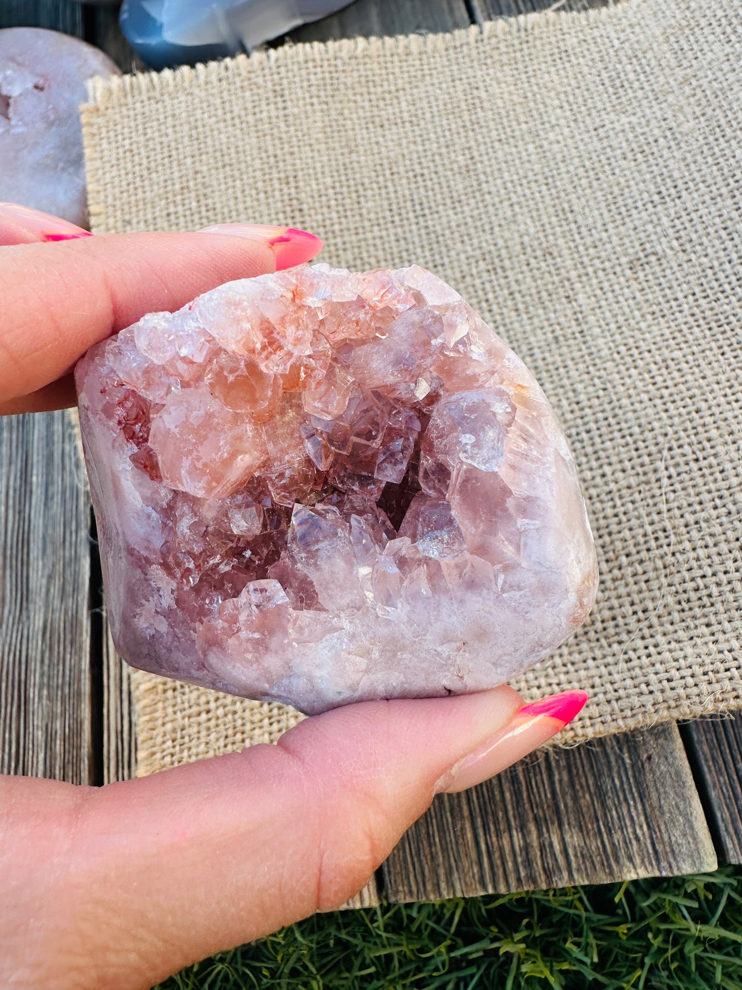 Nizhoni Crystals ✨  Pink Amethyst Geode Cluster