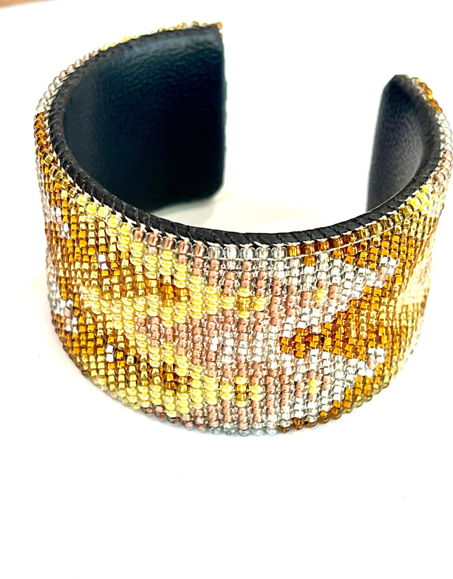 Vintage Handmade Beaded Bracelet Cuff