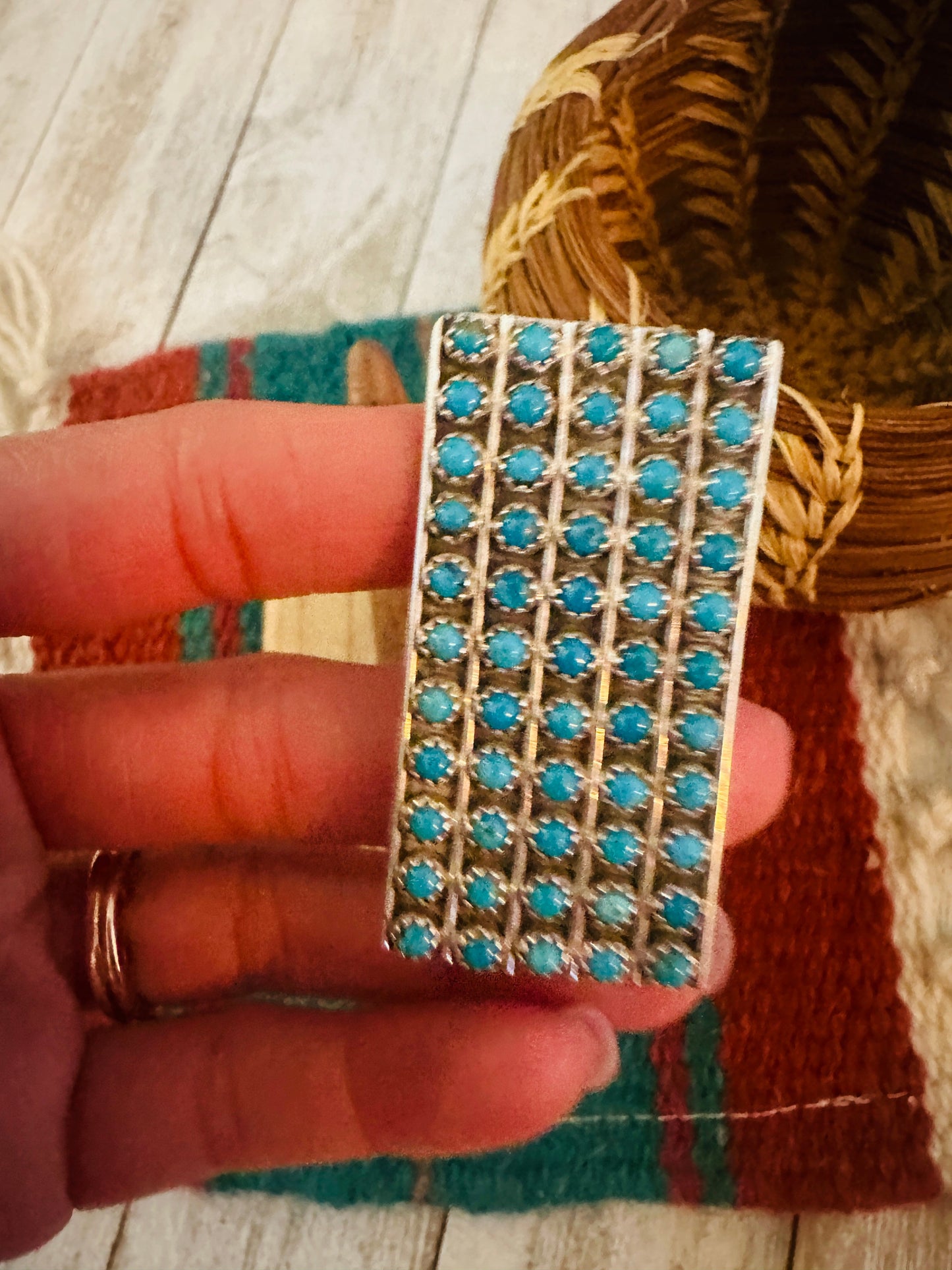 Handcrafted Sterling Silver & Turquoise Snake Eye Ring