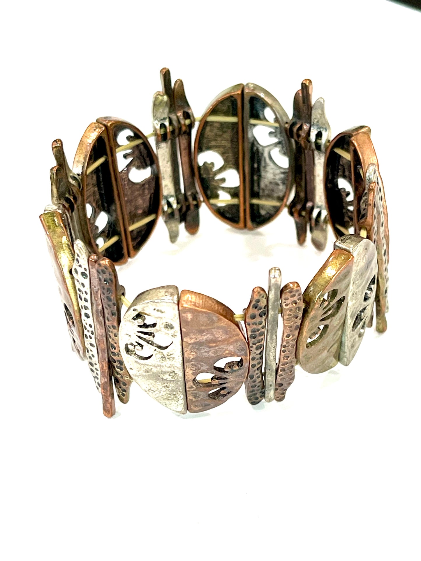 Vintage Handmade Copper Stretch Bracelet