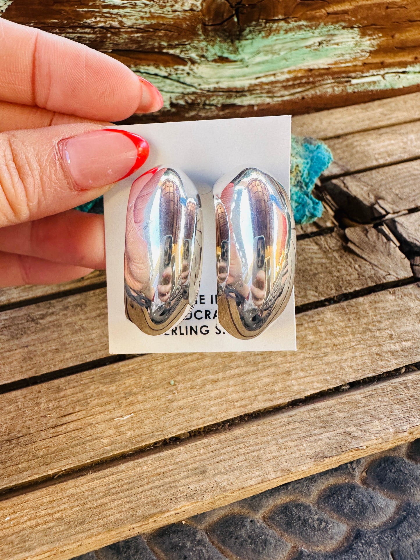 Handcrafted Sterling Silver Hoop Earrings
