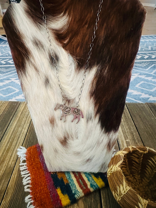 Handcrafted Sterling Silver Horse Necklace