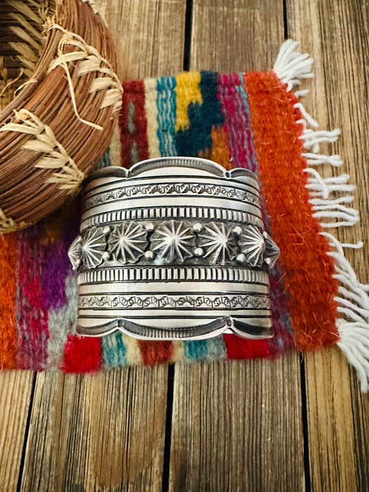 Handcrafted Sterling Silver Cuff Bracelet by Tillie Jon