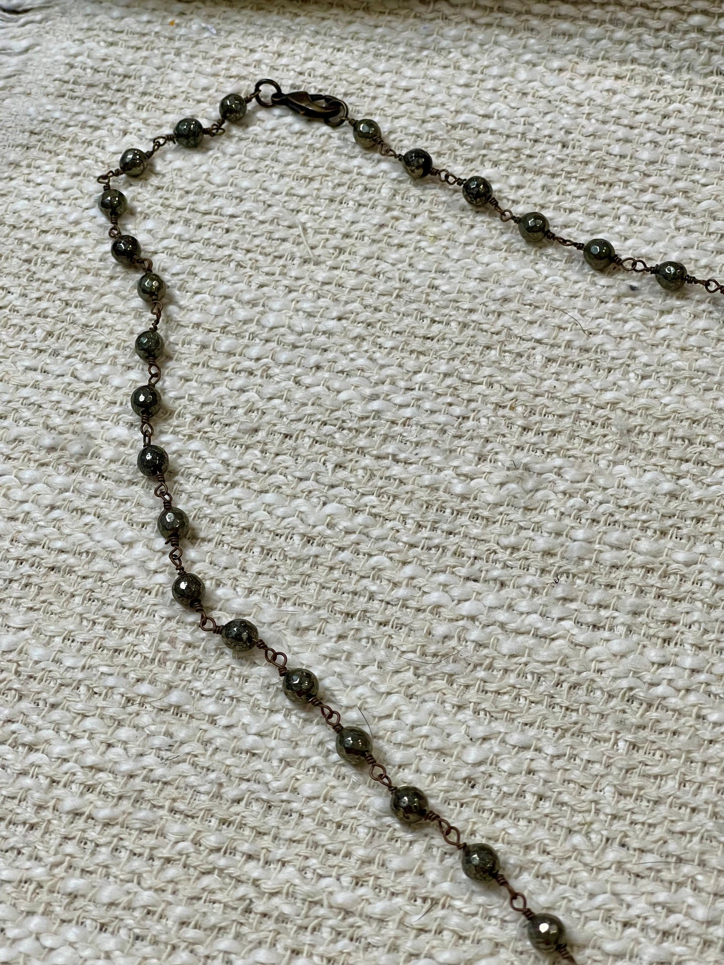 Vintage Handmade Copper Beaded Necklace