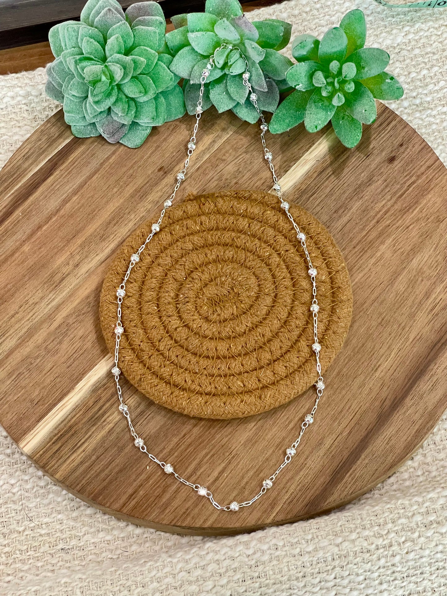 Handmade In Mexico Sterling Silver Chain Necklace