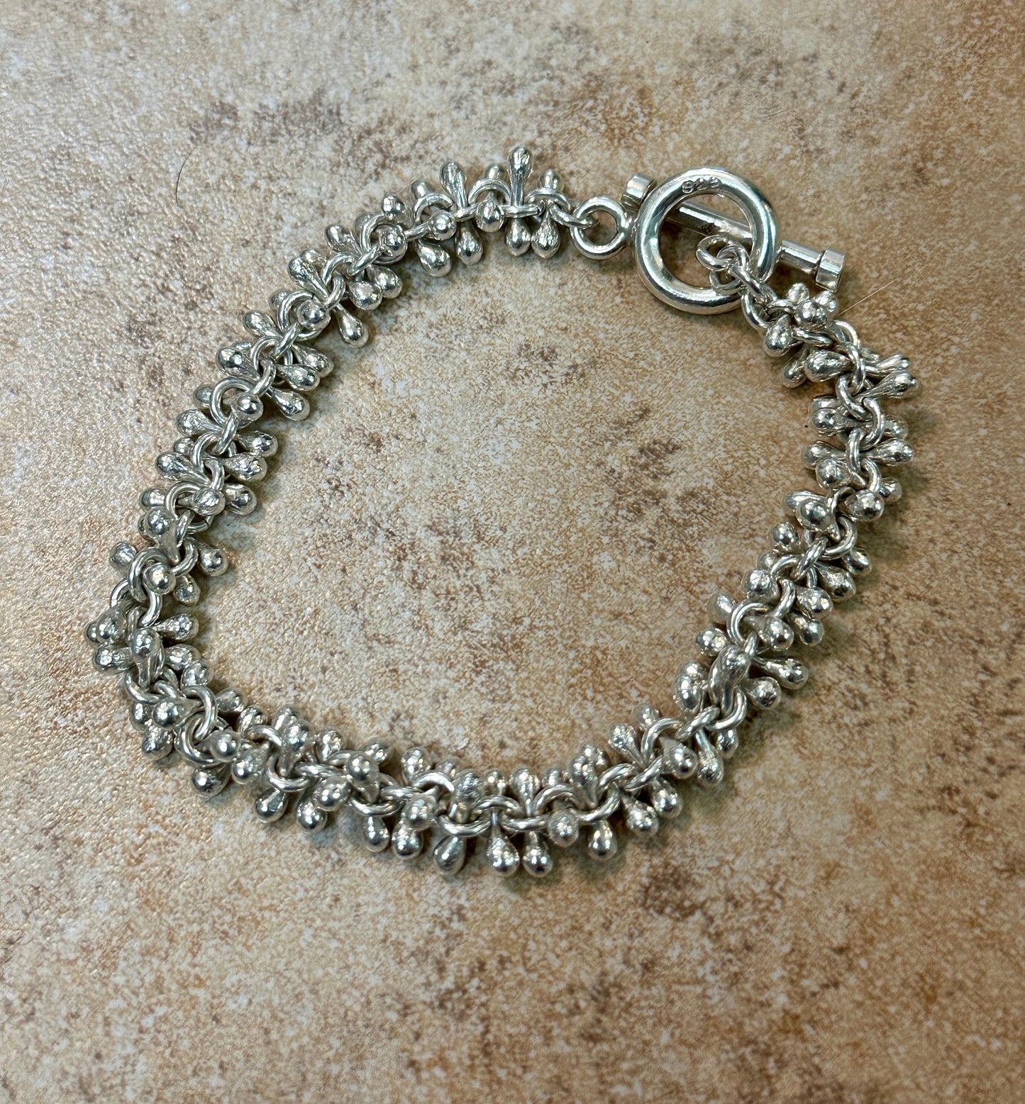 Confetti Linked Sterling Silver Bracelet