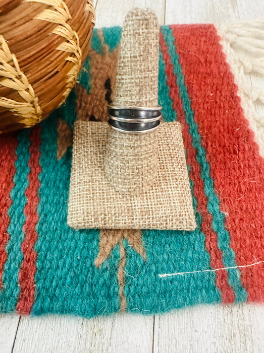 Handcrafted Old Pawn Sterling Silver Band Ring